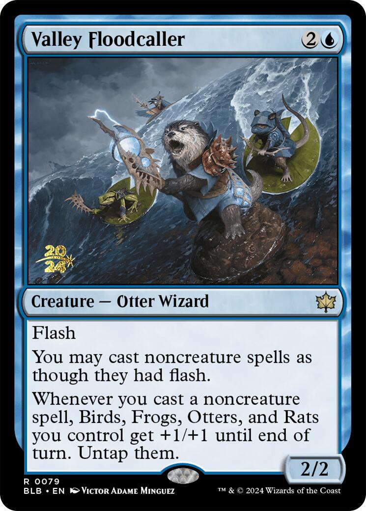 Valley Floodcaller [Bloomburrow Prerelease Promos] | Good Games North