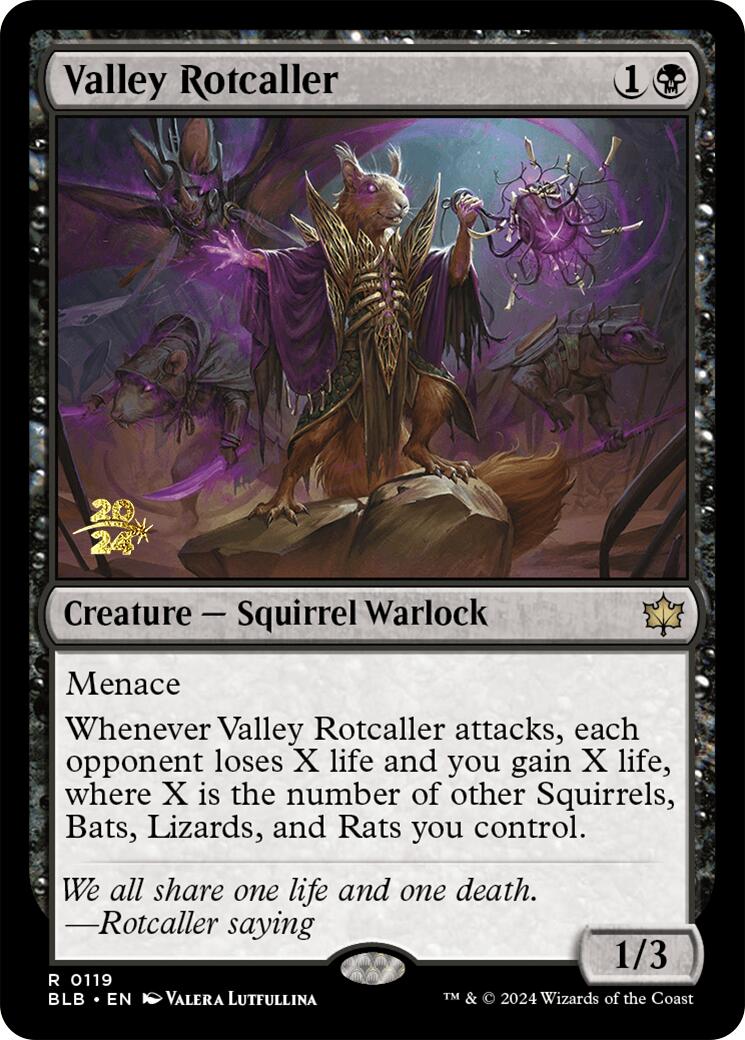Valley Rotcaller [Bloomburrow Prerelease Promos] | Good Games North