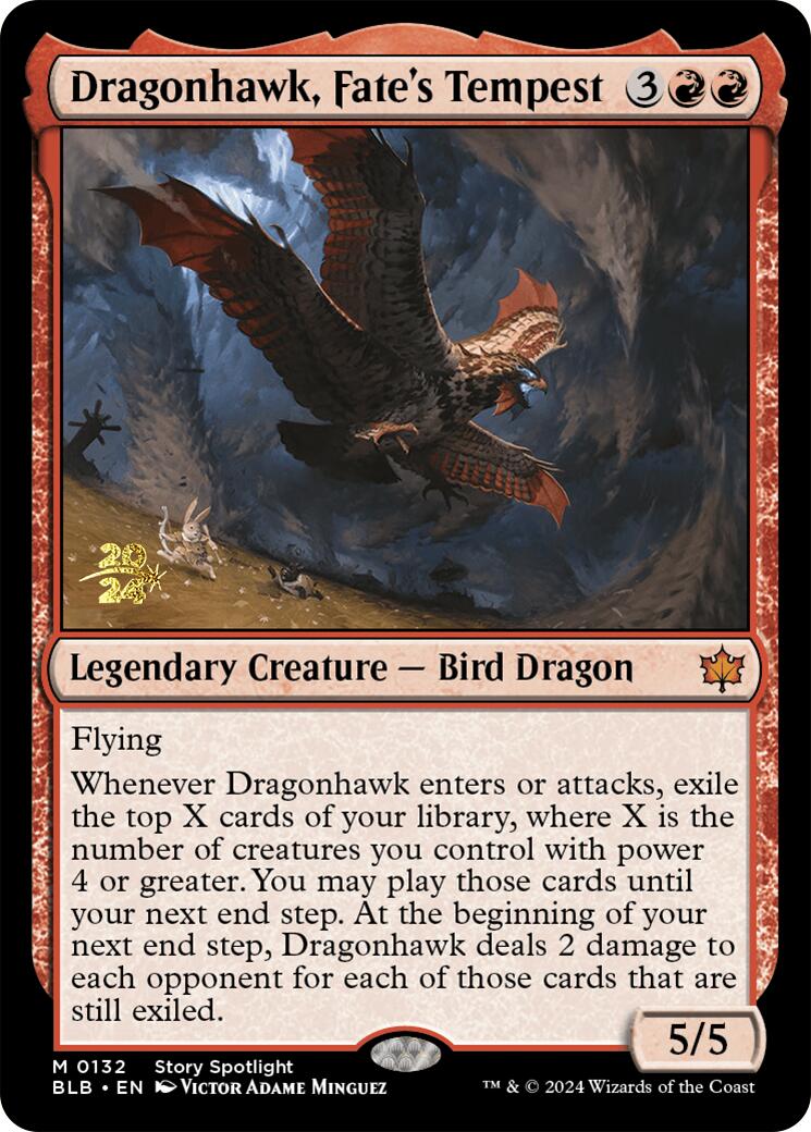 Dragonhawk, Fate's Tempest [Bloomburrow Prerelease Promos] | Good Games North