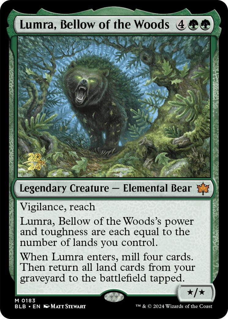 Lumra, Bellow of the Woods [Bloomburrow Prerelease Promos] | Good Games North