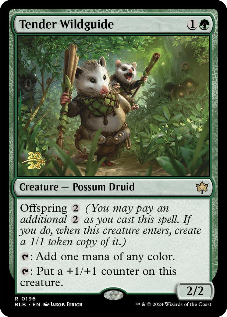 Tender Wildguide [Bloomburrow Prerelease Promos] | Good Games North