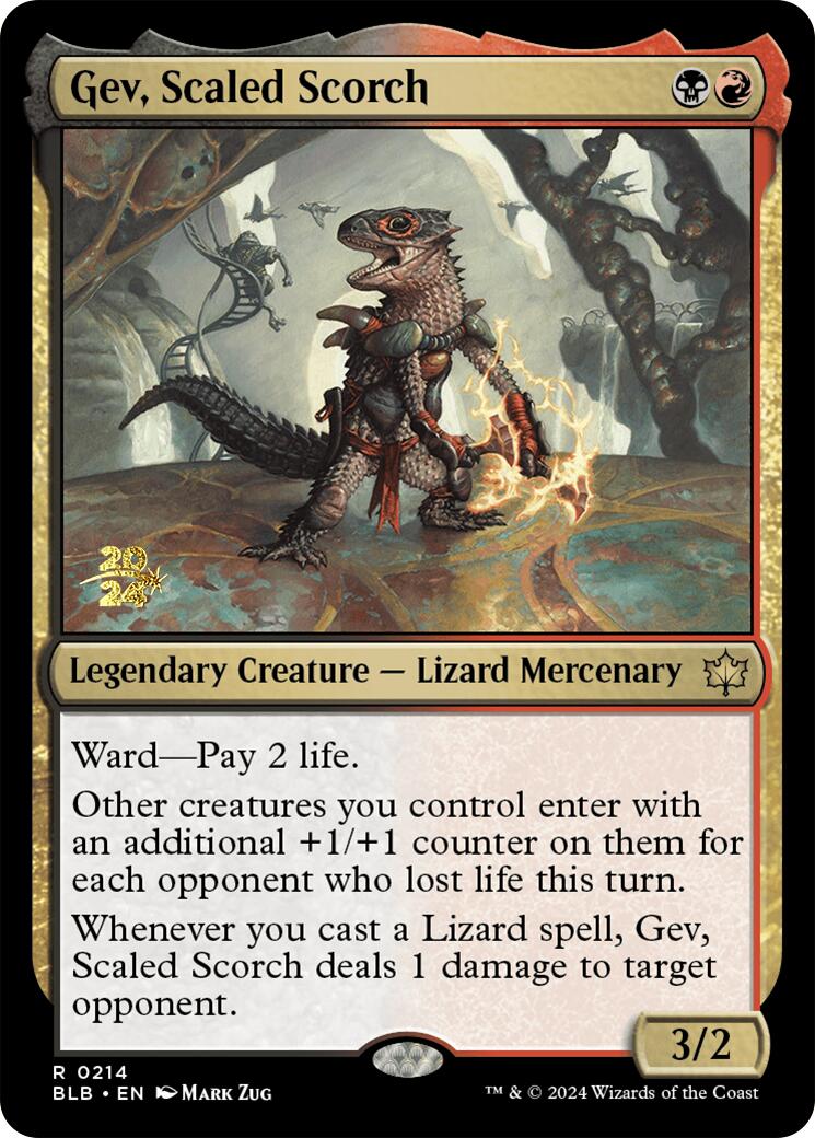 Gev, Scaled Scorch [Bloomburrow Prerelease Promos] | Good Games North