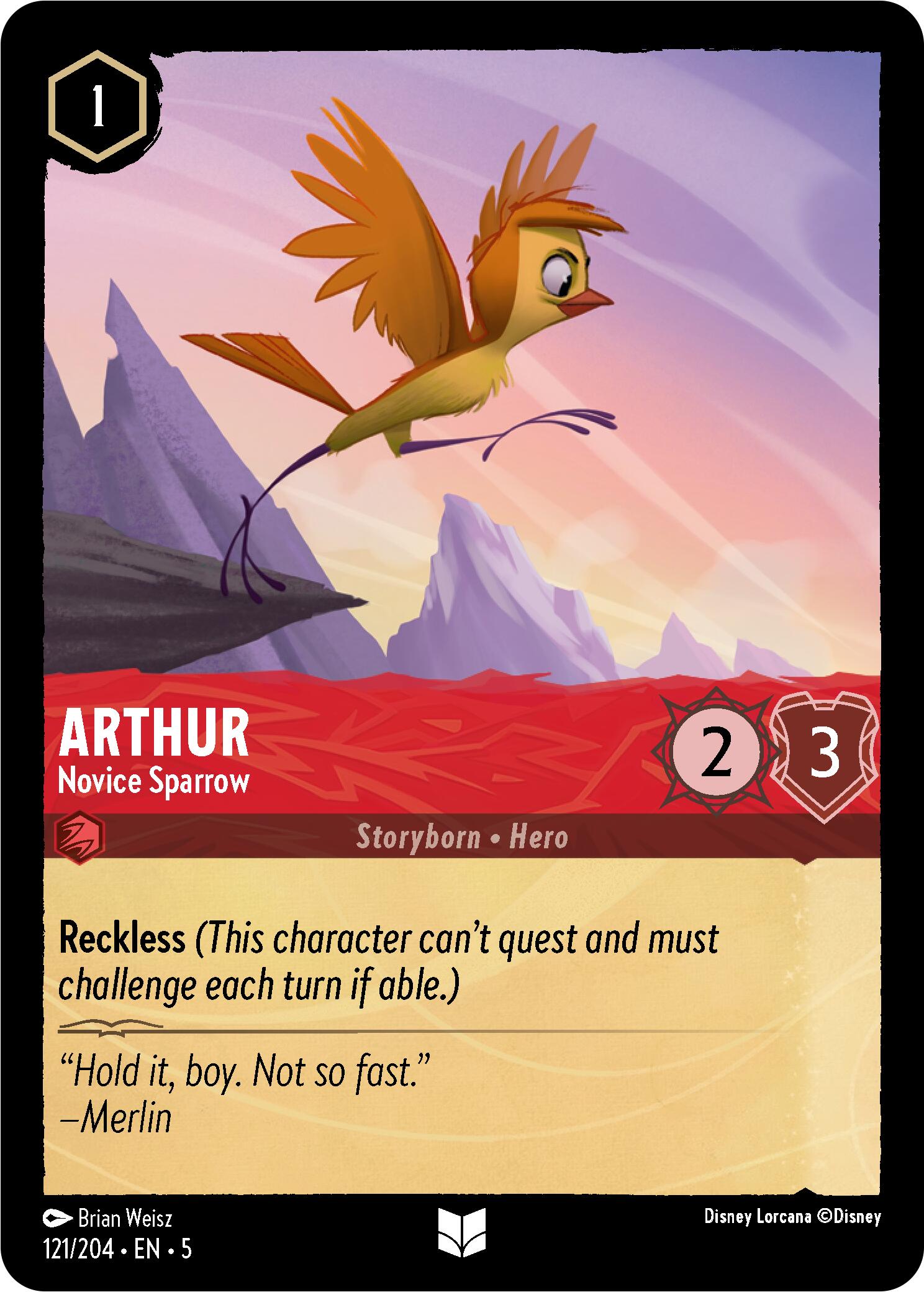 Arthur - Novice Sparrow (121/204) [Shimmering Skies] | Good Games North
