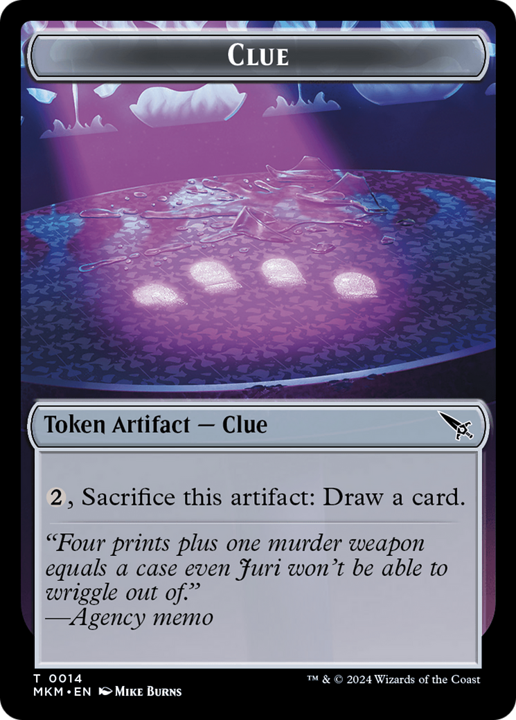 Clue (0014) // A 0041 Double-Sided Token [Murders at Karlov Manor Tokens] | Good Games North