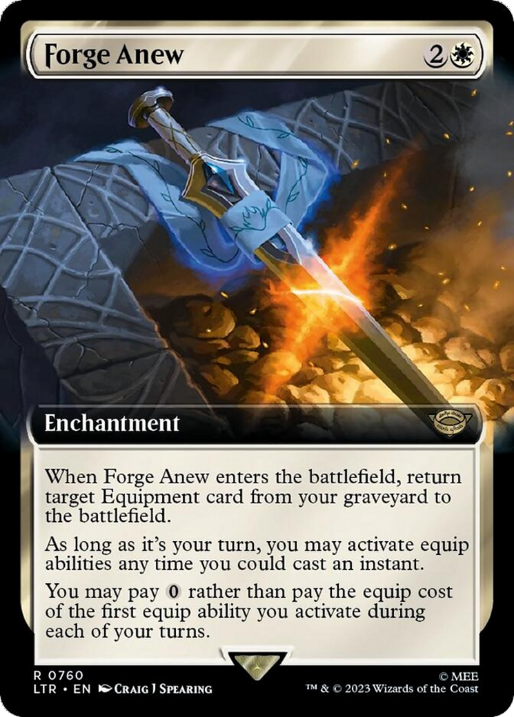 Forge Anew (Extended Art) (Surge Foil) [The Lord of the Rings: Tales of Middle-Earth] | Good Games North
