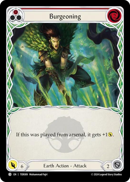 Burgeoning (Red) [TER009] (1st Strike) | Good Games North