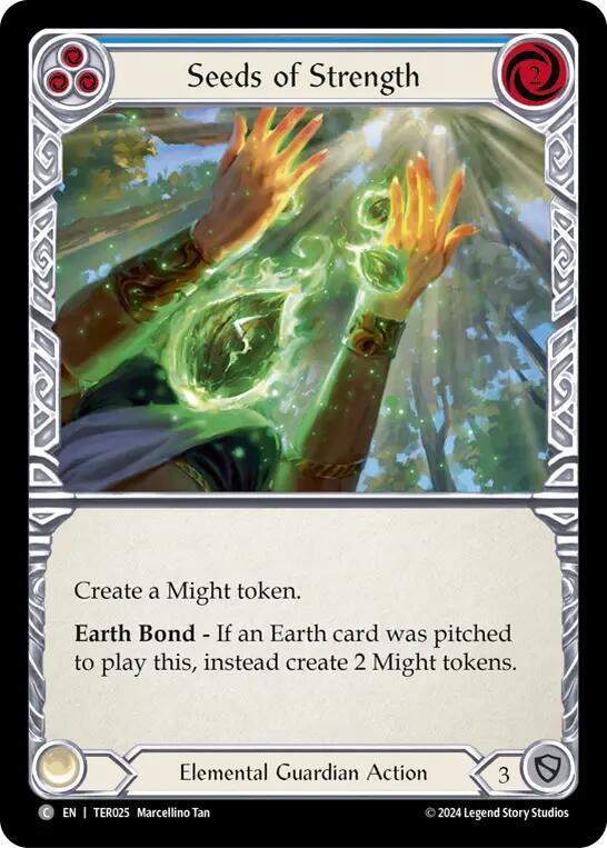 Seeds of Strength (Blue) [TER025] (1st Strike) | Good Games North