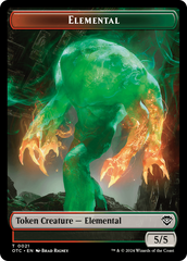 Elemental (0021) // Angel Double-Sided Token [Outlaws of Thunder Junction Commander Tokens] | Good Games North