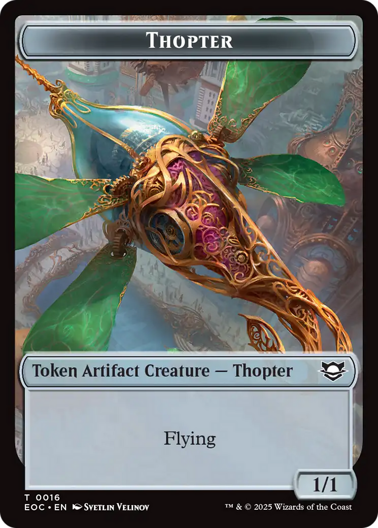 Thopter // Beast (0006) Double-Sided Token [Edge of Eternities Commander Tokens] | Good Games North