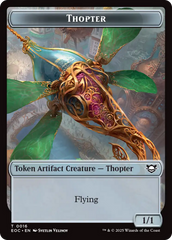 Thopter // Gnome Double-Sided Token [Edge of Eternities Commander Tokens] | Good Games North