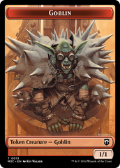 Goblin (Ripple Foil) // Tarmogoyf Double-Sided Token [Modern Horizons 3 Commander Tokens] | Good Games North