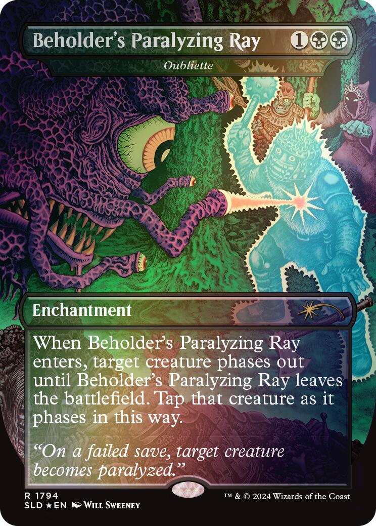 Beholder's Paralyzing Ray - Oubliette (Rainbow Foil) [Secret Lair Drop Series] | Good Games North