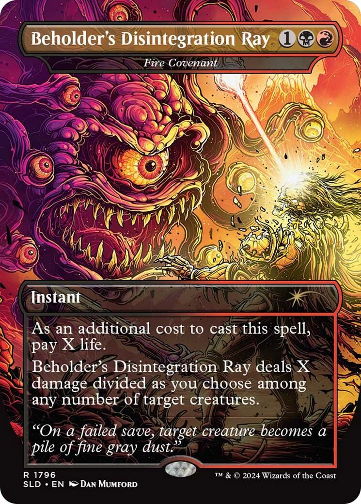 Beholder's Disintegration Ray - Fire Covenant [Secret Lair Drop Series] | Good Games North