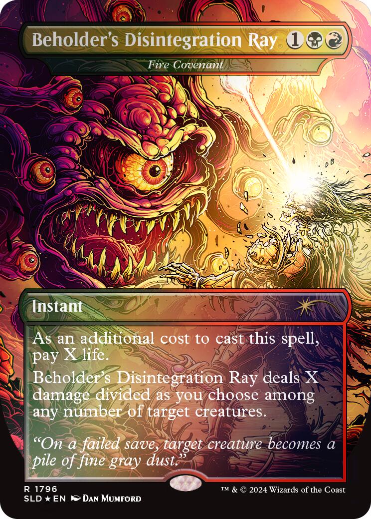 Beholder's Disintegration Ray - Fire Covenant (Rainbow Foil) [Secret Lair Drop Series] | Good Games North