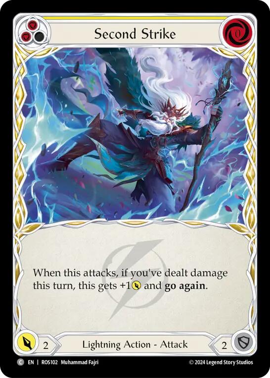 Second Strike (Yellow) [ROS102] (Rosetta)  Rainbow Foil | Good Games North