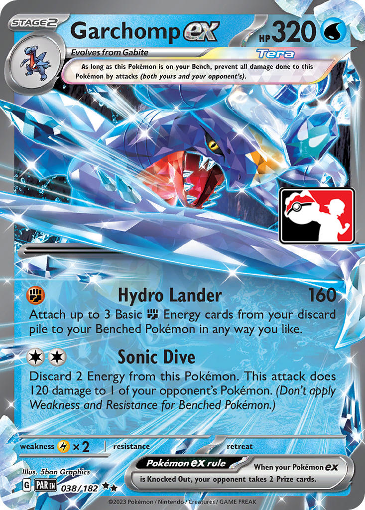 Garchomp ex (038/182) [Prize Pack Series Five] | Good Games North