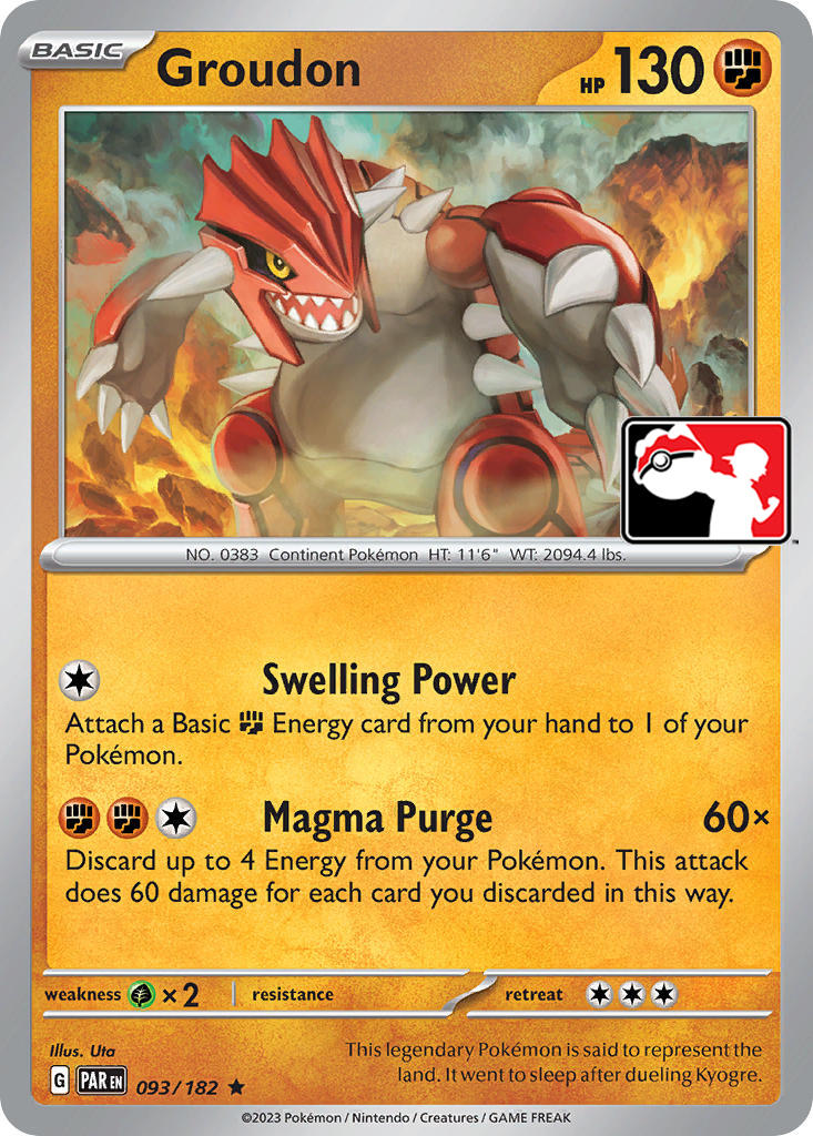 Groudon (093/182) [Prize Pack Series Five] | Good Games North