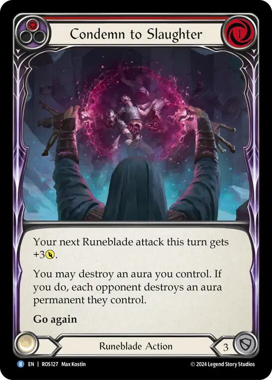 Condemn to Slaughter (Red) [ROS127] (Rosetta)  Rainbow Foil | Good Games North