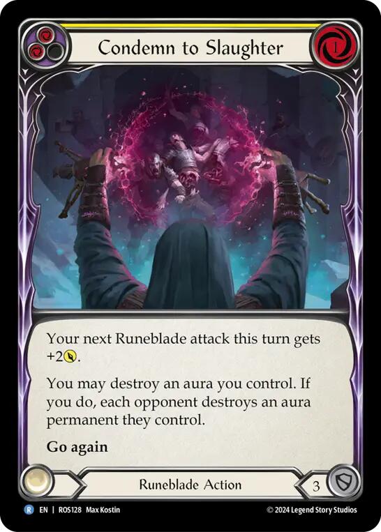 Condemn to Slaughter (Yellow) [ROS128] (Rosetta)  Rainbow Foil | Good Games North