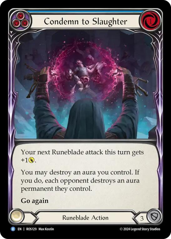 Condemn to Slaughter (Blue) [ROS129] (Rosetta)  Rainbow Foil | Good Games North