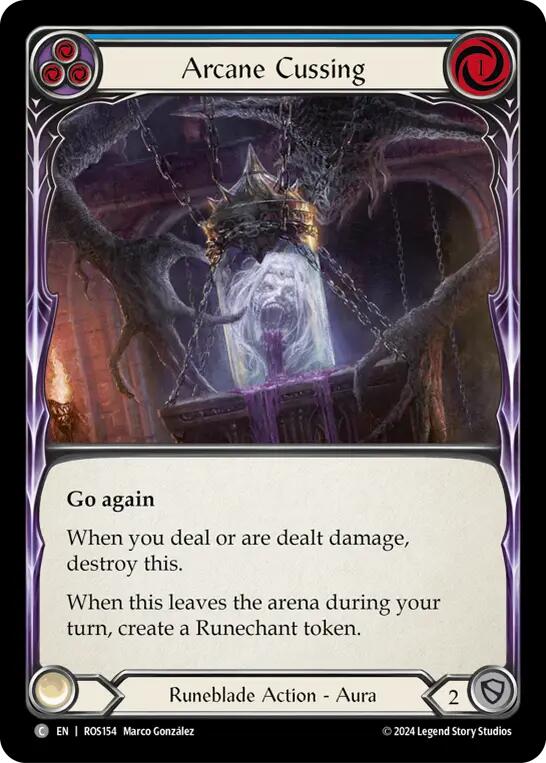 Arcane Cussing (Blue) [ROS154] (Rosetta)  Rainbow Foil | Good Games North