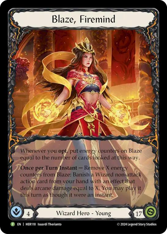 Blaze, Firemind [HER118] (Promo)  Cold Foil | Good Games North