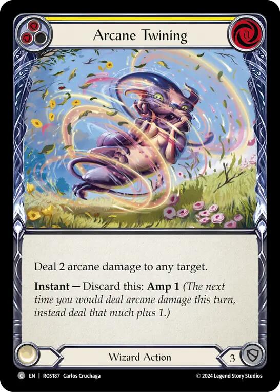 Arcane Twining (Yellow) [ROS187] (Rosetta)  Rainbow Foil | Good Games North