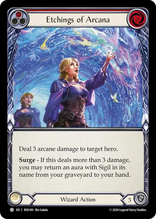 Etchings of Arcana (Red) [ROS189] (Rosetta)  Rainbow Foil | Good Games North