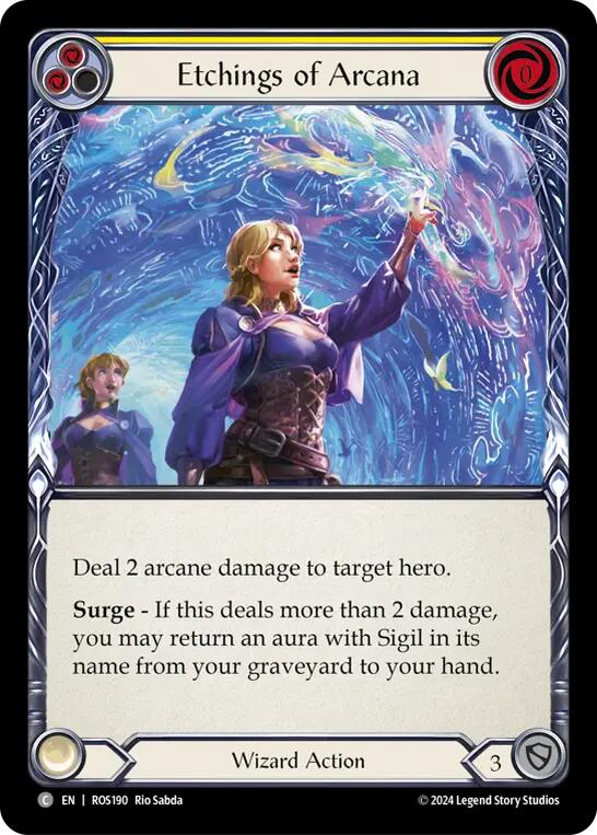 Etchings of Arcana (Yellow) [ROS190] (Rosetta)  Rainbow Foil | Good Games North