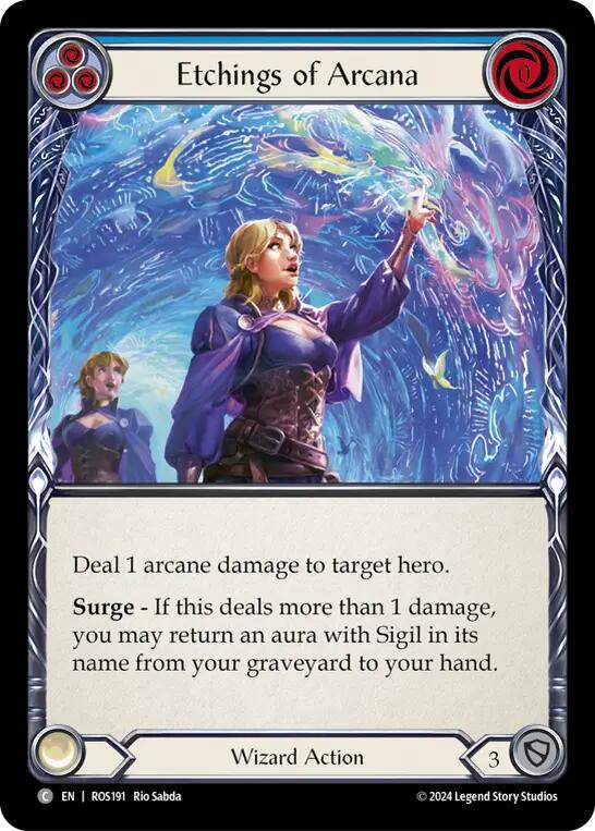 Etchings of Arcana (Blue) [ROS191] (Rosetta)  Rainbow Foil | Good Games North
