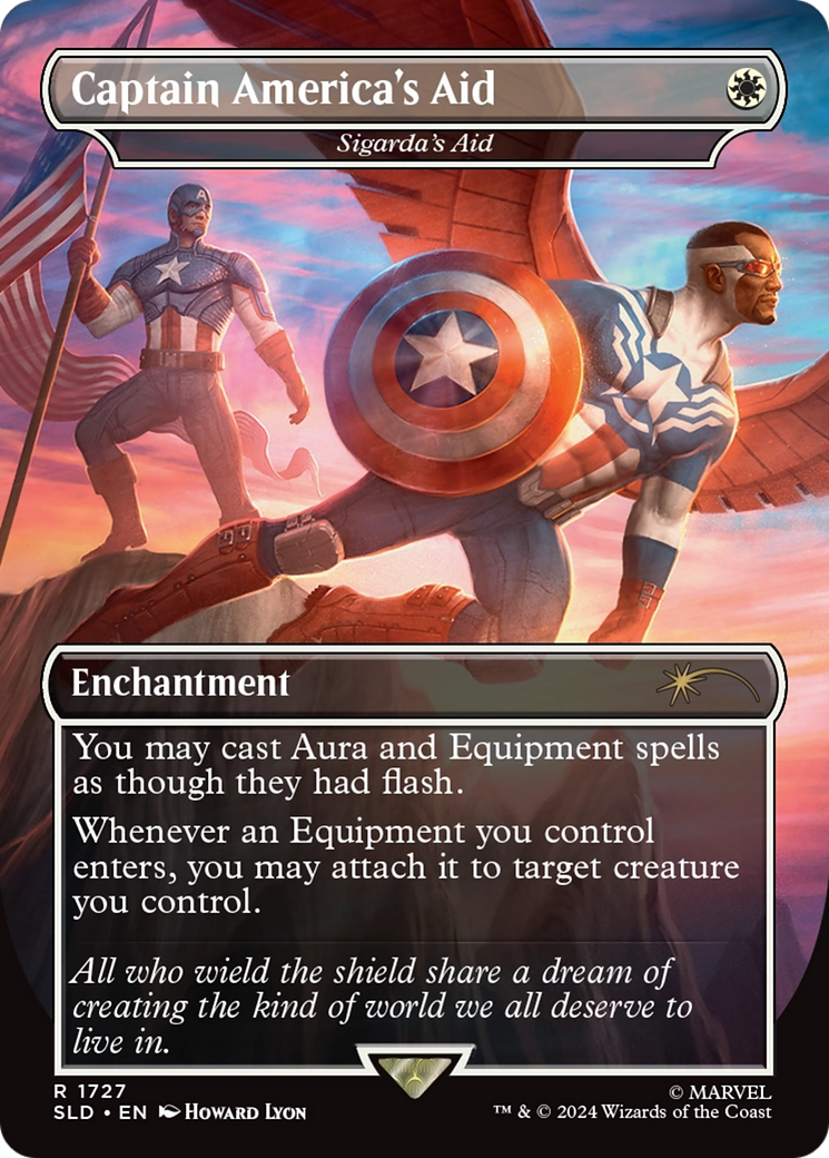 Captain America's Aid - Sigarda's Aid (Rainbow Foil) [Secret Lair Drop Series] | Good Games North