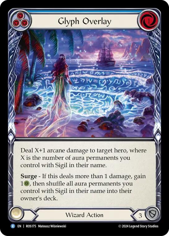 Glyph Overlay (Blue) [ROS175] (Rosetta)  Rainbow Foil | Good Games North