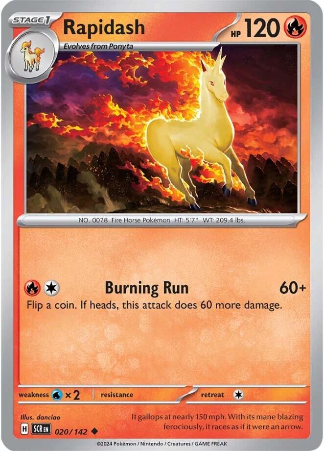 Rapidash (020/142) [Scarlet & Violet: Stellar Crown] | Good Games North
