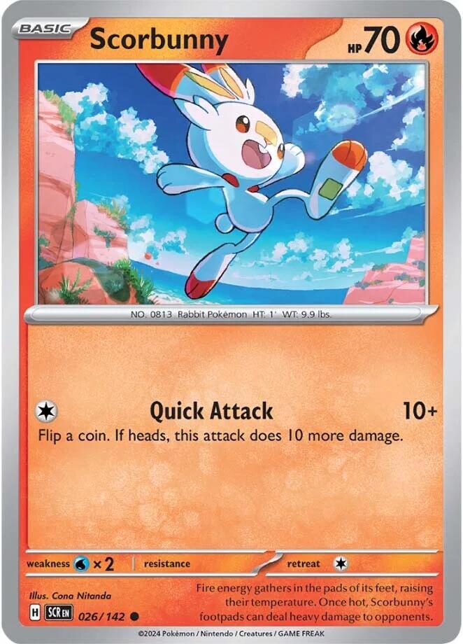 Scorbunny (026/142) [Scarlet & Violet: Stellar Crown] | Good Games North