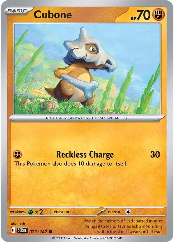 Cubone (072/142) [Scarlet & Violet: Stellar Crown] | Good Games North