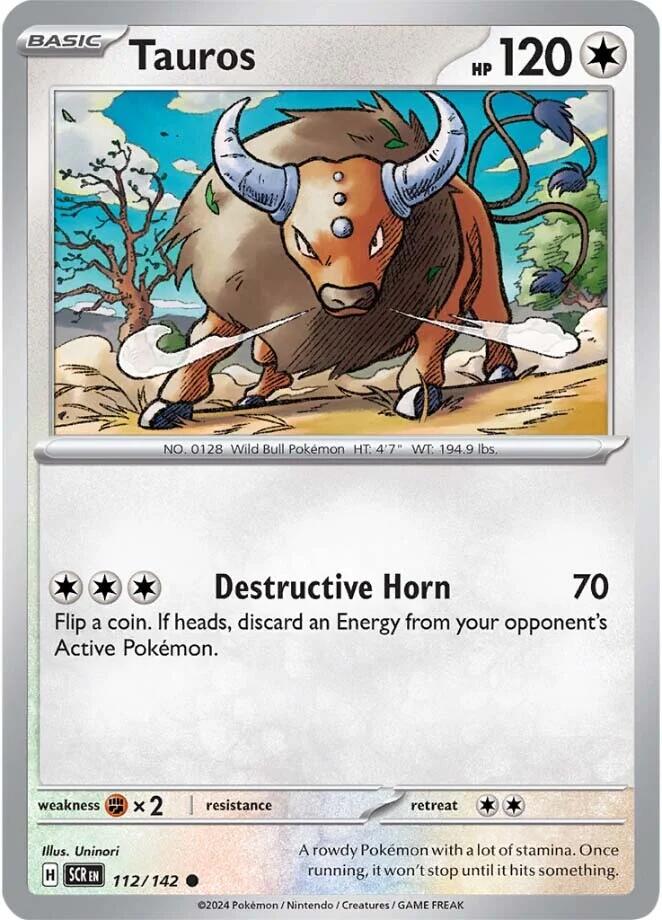 Tauros (112/142) [Scarlet & Violet: Stellar Crown] | Good Games North