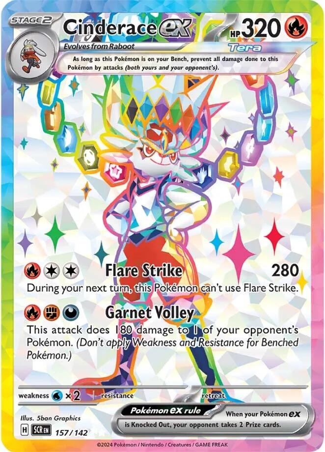 Cinderace ex (157/142) [Scarlet & Violet: Stellar Crown] | Good Games North