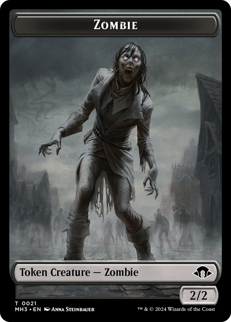 Eldrazi Spawn // Zombie Double-Sided Token [Modern Horizons 3 Tokens] | Good Games North