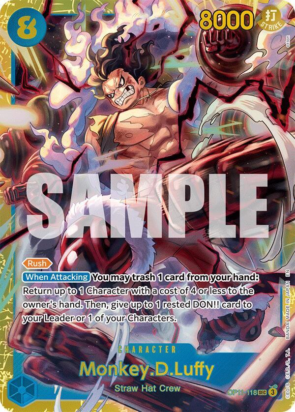 Monkey.D.Luffy OP11-118 (A Fist of Divine Speed)  - Foil | Good Games North