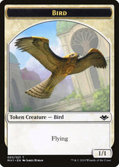 Bird (003) // Serra the Benevolent Emblem Double-Sided Token [Modern Horizons Tokens] | Good Games North