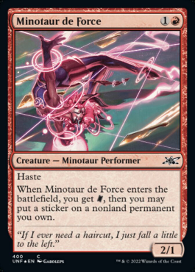 Minotaur de Force (Galaxy Foil) [Unfinity] | Good Games North