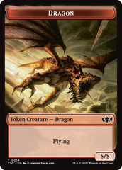 Copy // Dragon (0014) Double-Sided Token [Tarkir: Dragonstorm Commander Tokens] | Good Games North