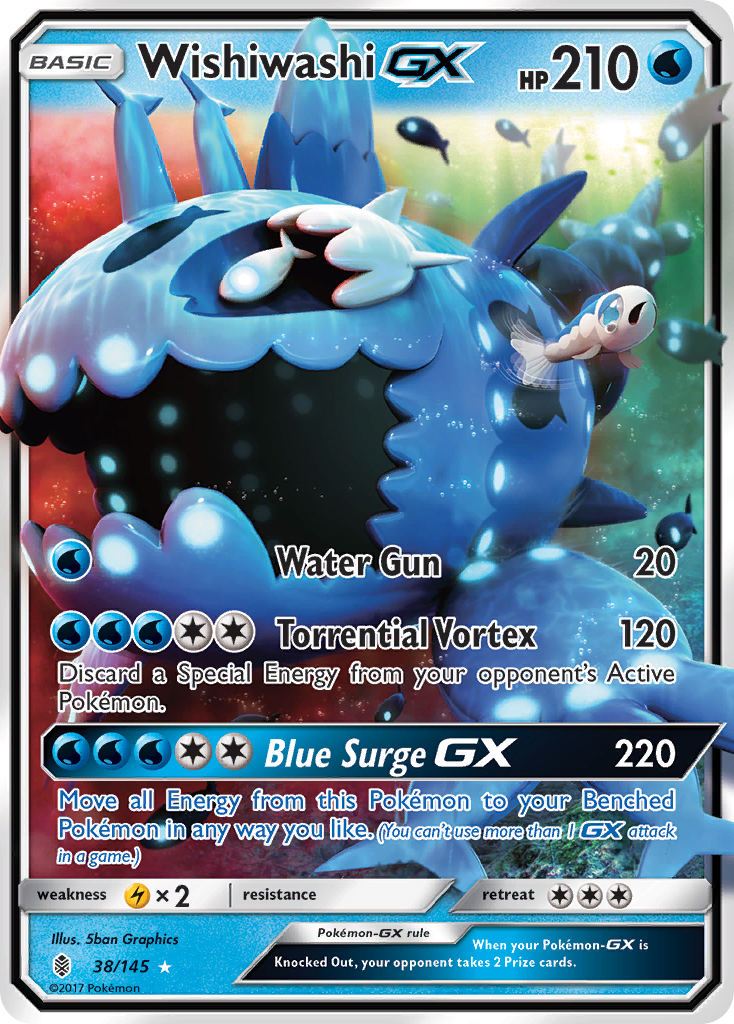 Wishiwashi GX (38/145) [Sun & Moon: Guardians Rising] | Good Games North