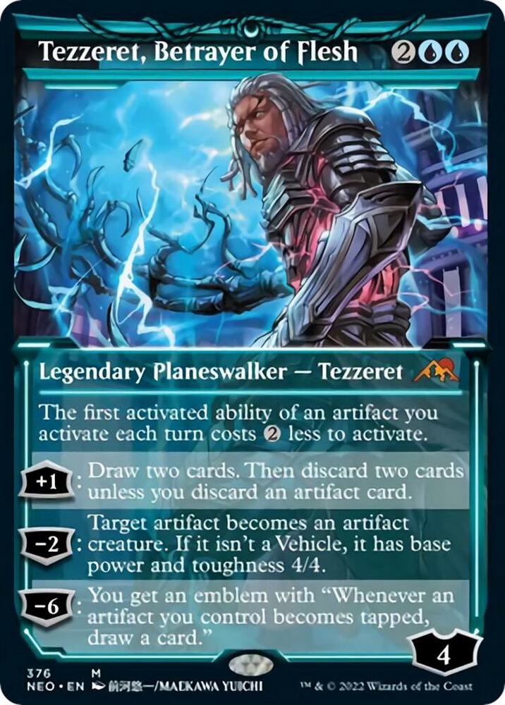 Tezzeret, Betrayer of Flesh 376/302 (Kamigawa: Neon Dynasty)  - Showcase Foil | Good Games North