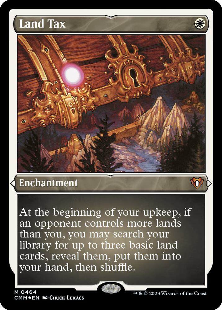 Land Tax 464/451 (Commander Masters)  - Etched Foil | Good Games North