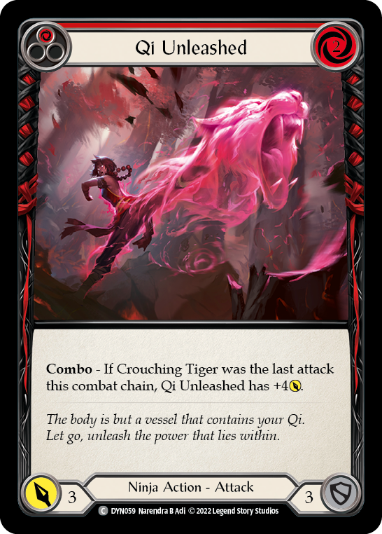 Qi Unleashed (Red) [DYN059] (Dynasty)  Rainbow Foil | Good Games North