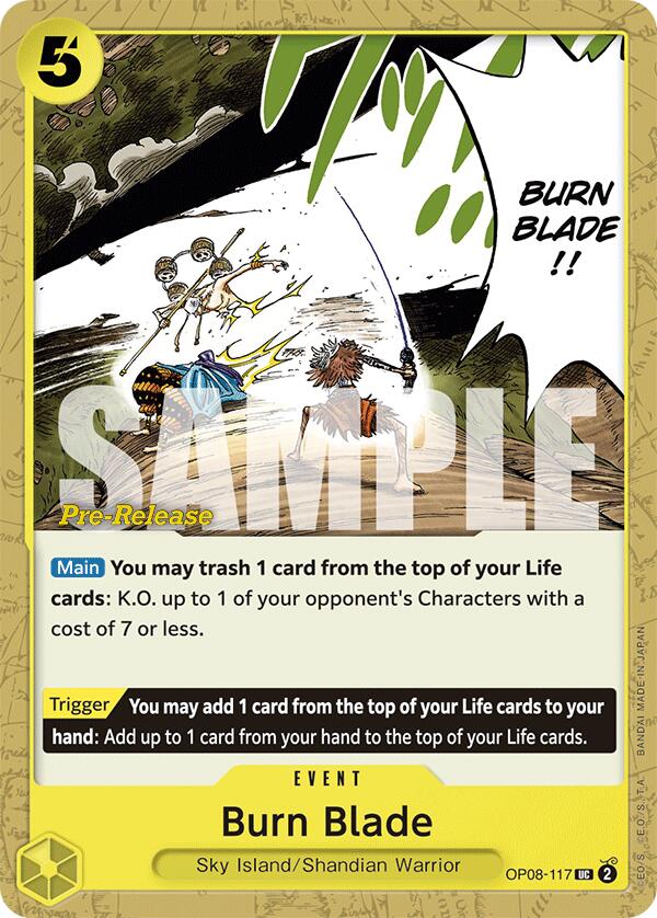 Burn Blade [Two Legends Pre-Release Cards] | Good Games North