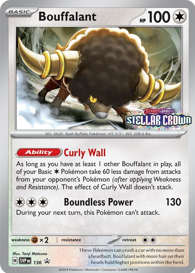Bouffalant (SVP136) [Scarlet & Violet: Black Star Promos] | Good Games North
