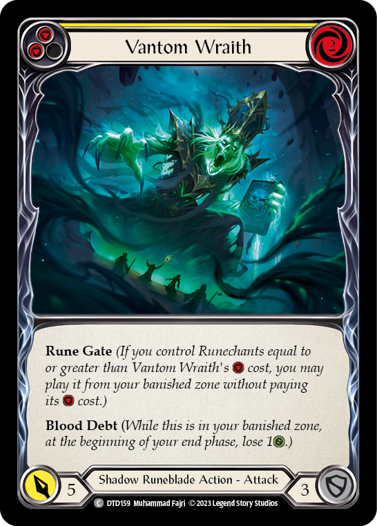 Vantom Wraith (Yellow) [DTD159] (Dusk Till Dawn)  Rainbow Foil | Good Games North