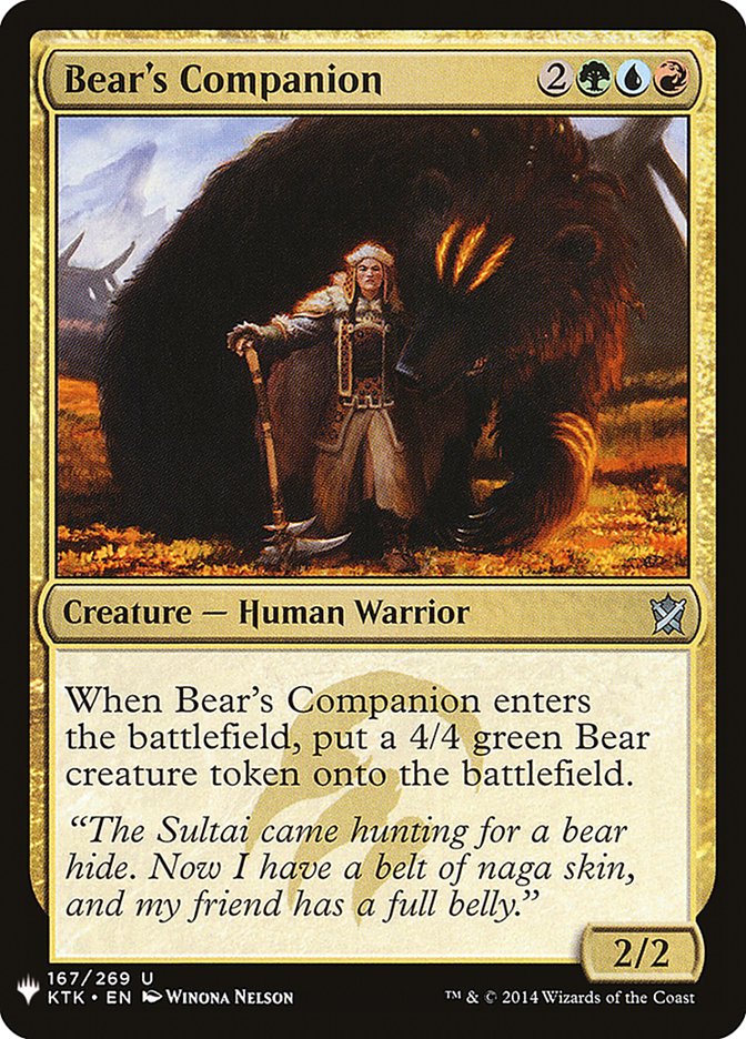 Bear's Companion [Mystery Booster] | Good Games North